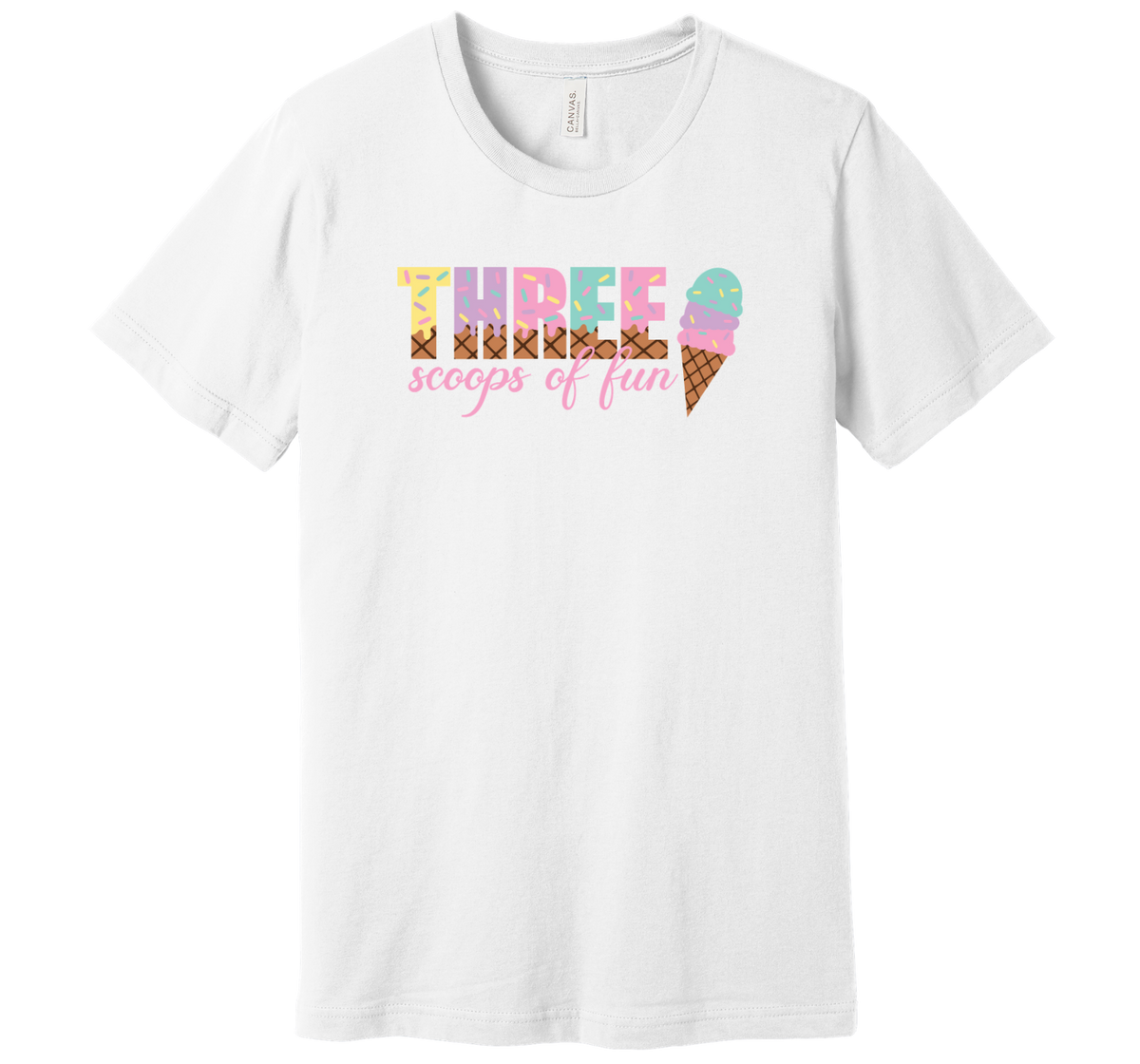 Three Scoops Of Fun Birthday Shirt
