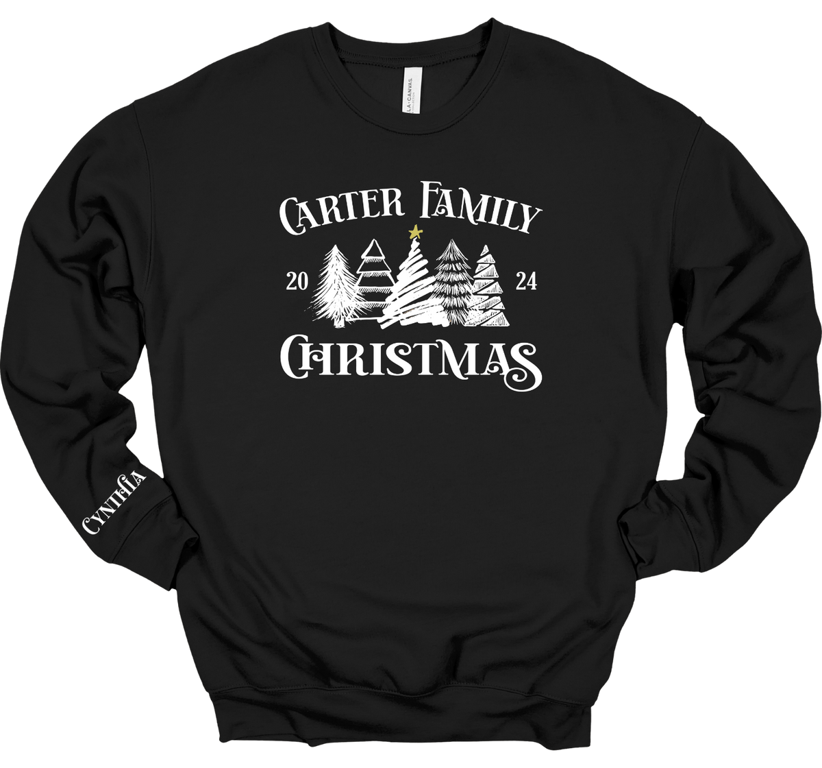 Custom Family Christmas Tree Crewneck