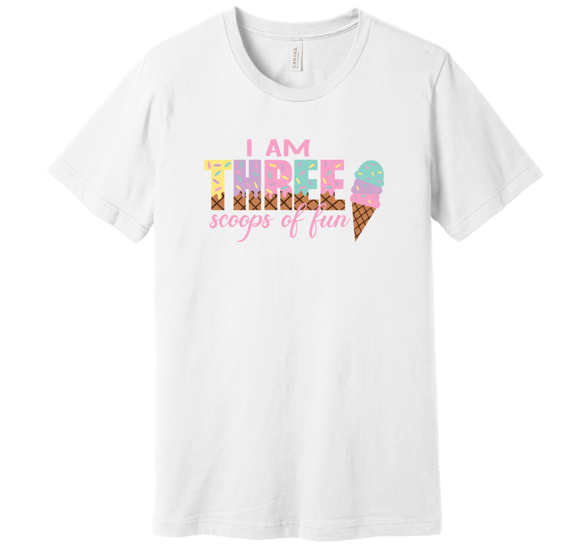 Three Scoops Of Fun Birthday Shirt
