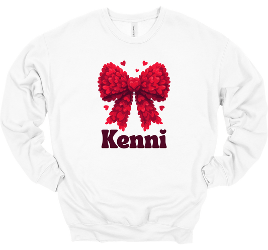 Personalized Heart Bow Crewneck/Tshirt