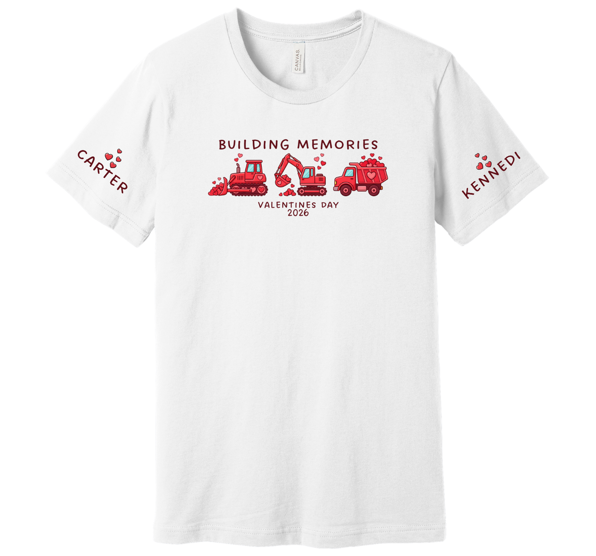 Personalized Valentines Day Building Memories Shirt