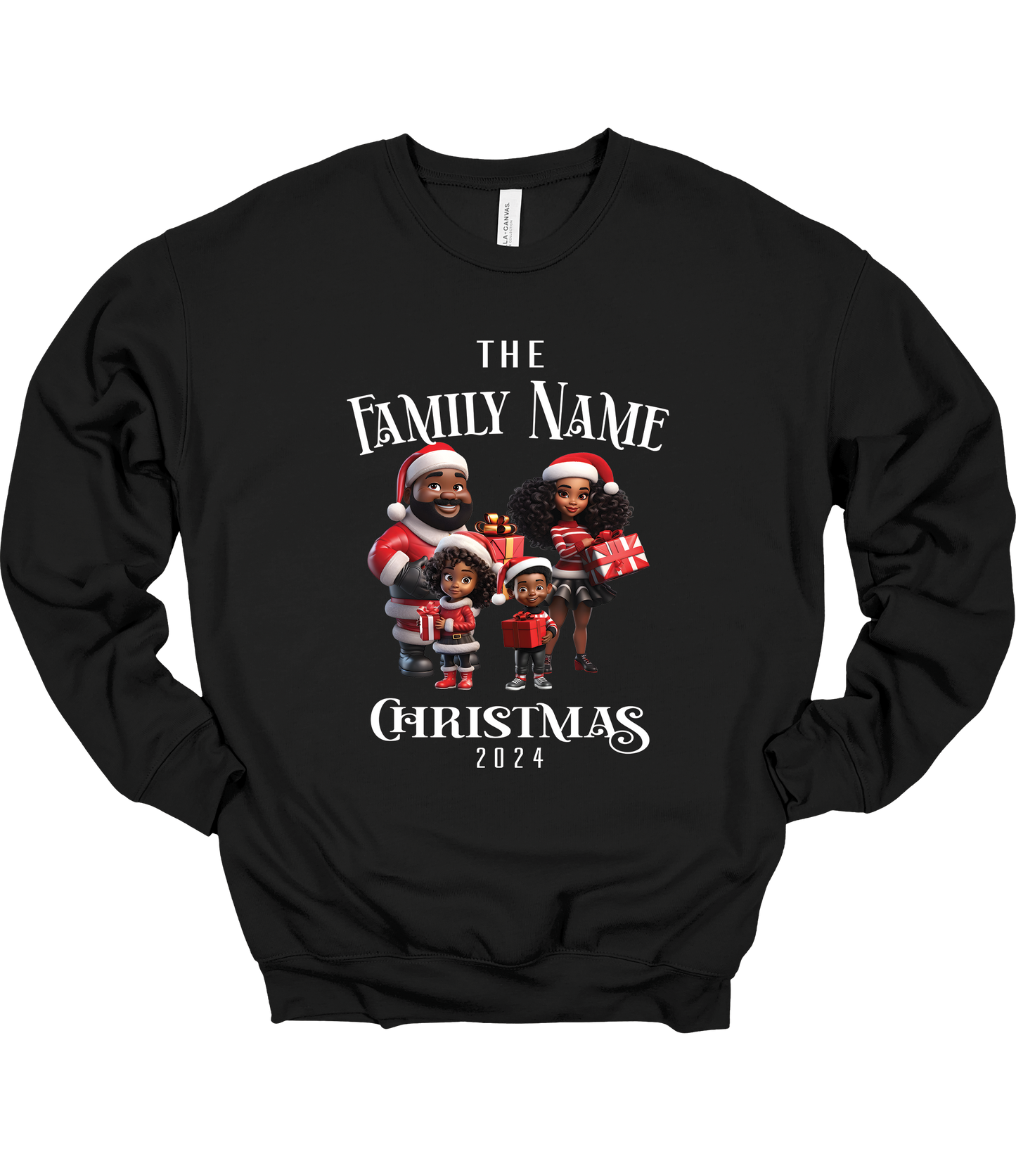 Custom Adult Santa Family Crewneck Sweatshirt