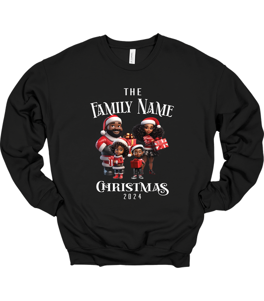 Custom Adult Santa Family Crewneck Sweatshirt