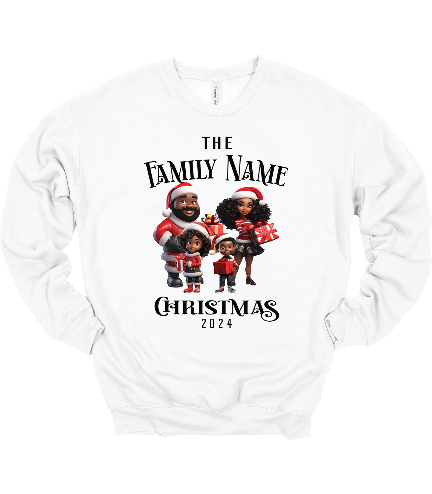 Custom Adult Santa Family Crewneck Sweatshirt